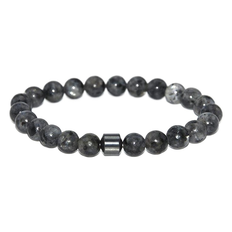 Cross-border new AliExpress explosions black stone tiger eye black flash white pine map stone bracelet magnet bracelet wholesale
