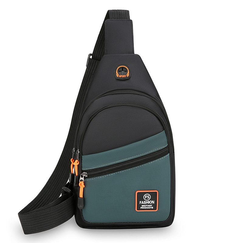 Picture of Large Capacity Men's Chest Bag Korean Style Oxford Cloth Shoulder Crossbody Bag Multi-Functional Small Backpack Outdoor Sports Chest Bag