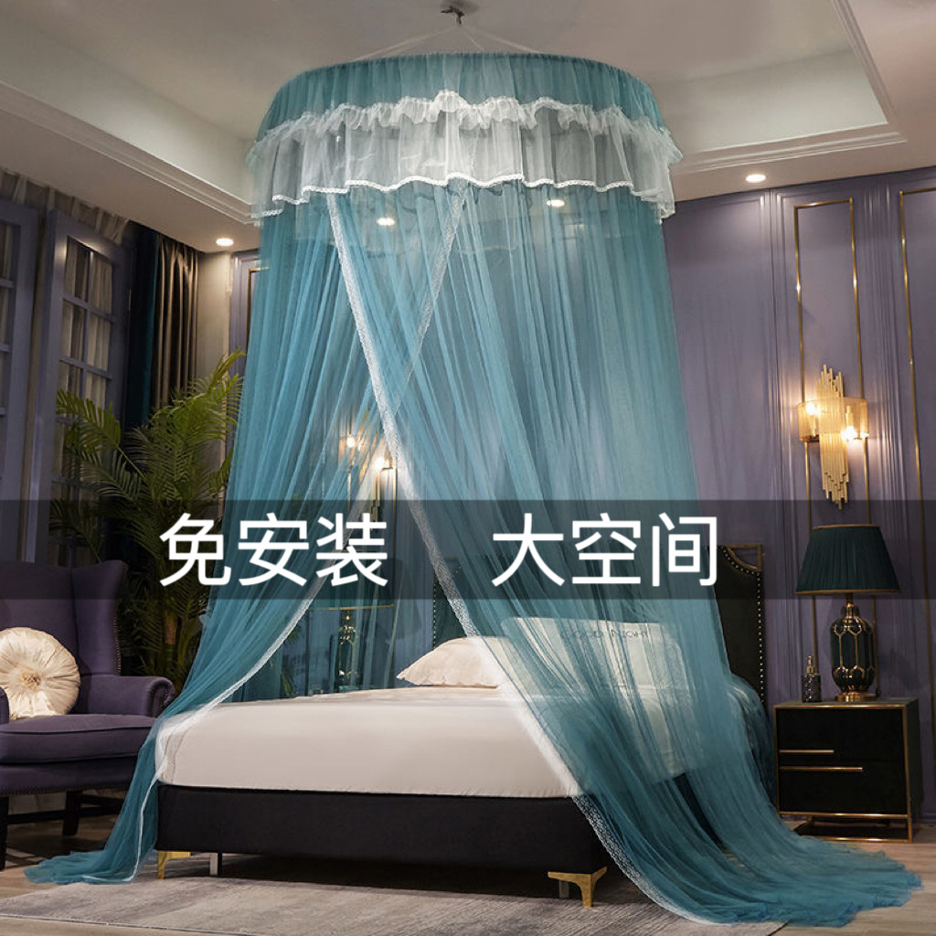 Dome mosquito net double 1.8 meters 1.5 meters ceiling ceiling installation-free single 1.2 meters floor-to-floor household mosquito net