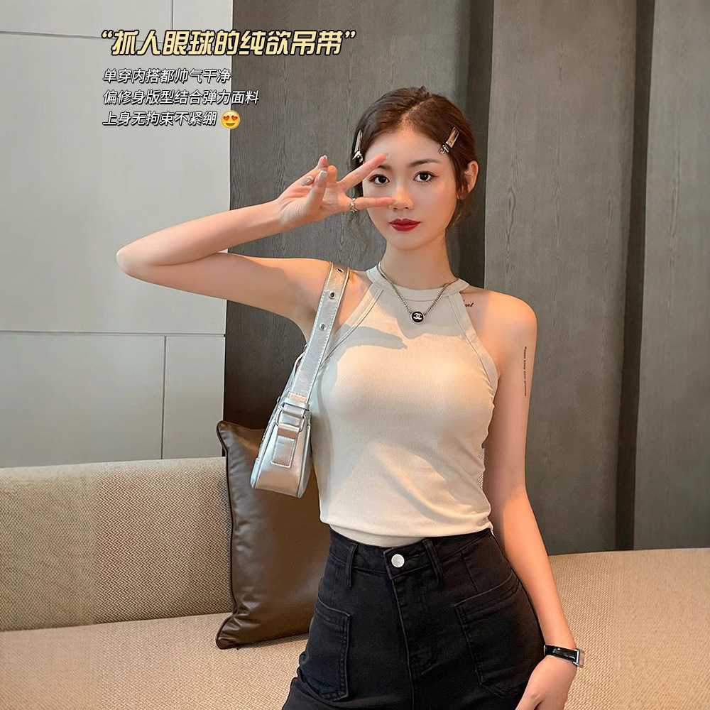 Picture of Spring and summer new scarf sleeveless women's vest wear Joker base plus size cross-border factory direct wholesale no chest pad