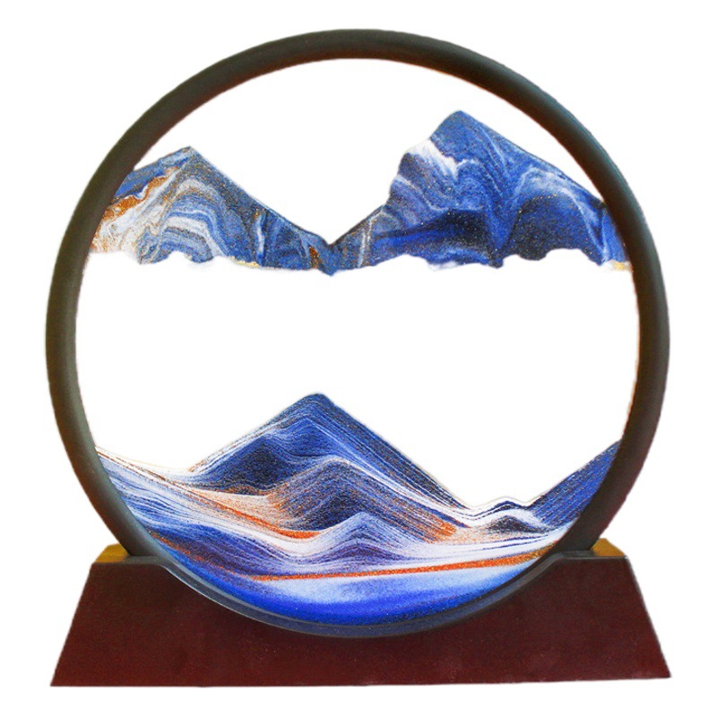 Light Luxury quicksand painting creative hourglass decompression ornaments TV wine cabinet living room decorations office desktop housewarming gift