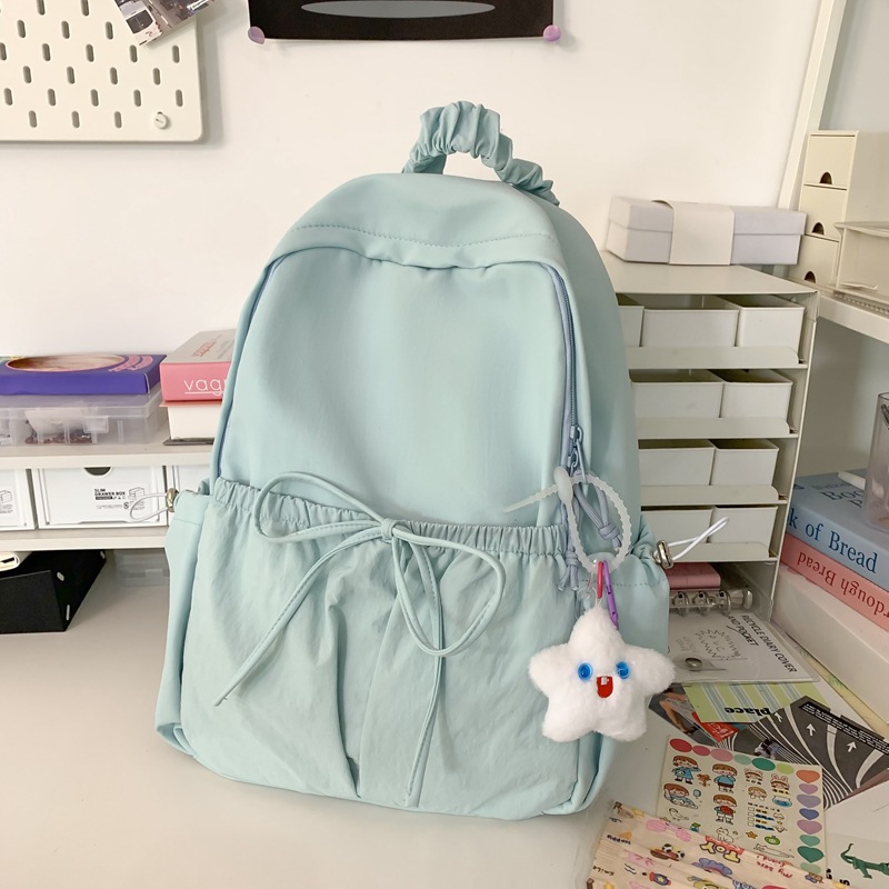 Korean Style Women's Fashionable All-match Backpack Nylon New Travel Outdoor Backpack Lightweight Student Commuter Schoolbag