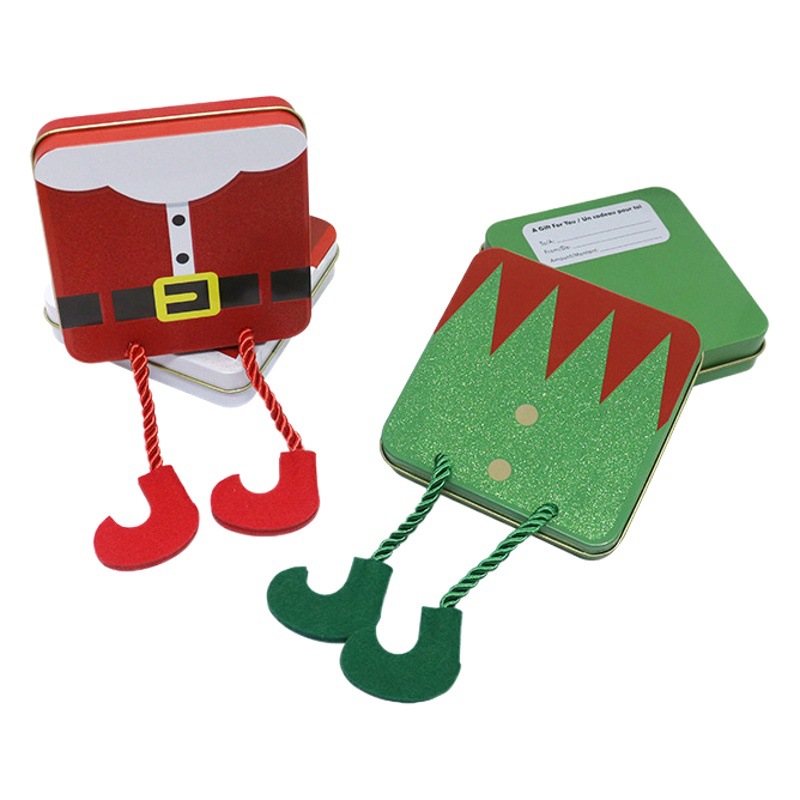 Square candy iron box creative Christmas gift metal packaging tinplate candy iron box manufacturers wholesale