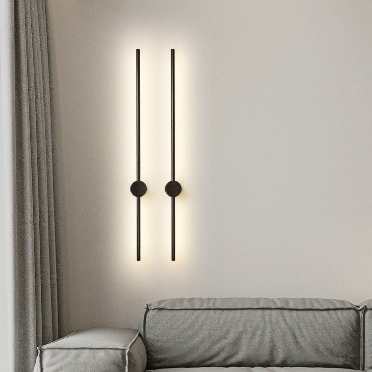 Picture of Rotatable Minimalist Long Light Luxury Wall Lamp Simple Modern Living Room Backwall Lamp Nordic Creative Bedroom Bedside Lamp