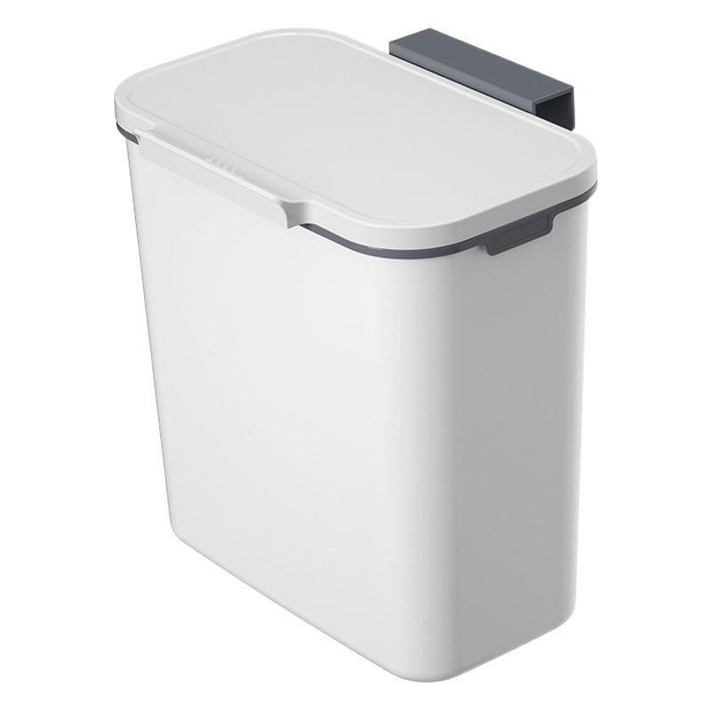Kitchen trash can multifunctional wall-mounted household storage bucket with lid non-perforated wall-mounted storage box wholesale