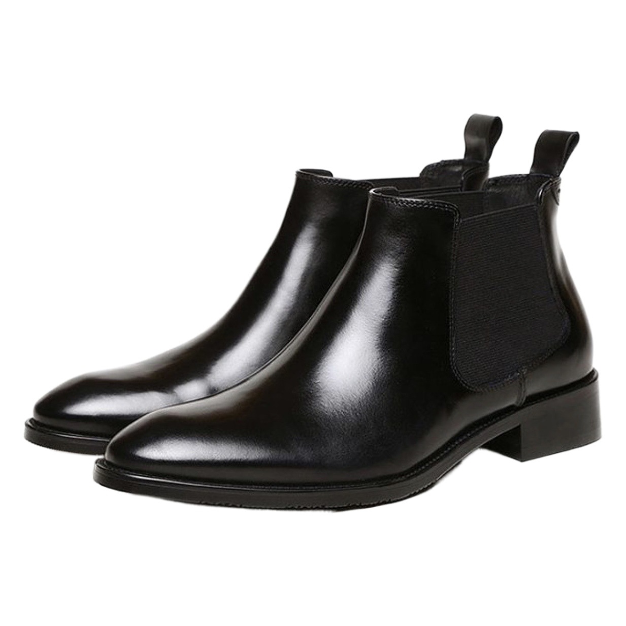 New Autumn and Winter Men's Chelsea Boots Genuine Leather European Version Business High Top Casual Leather Shoes Short Boots Martin Boots Korean Style