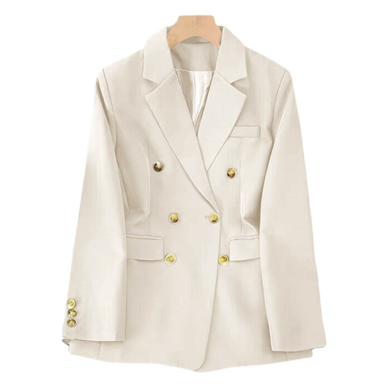 Rice White Elegant Suit Jacket Women's 2024 Spring New Goddess Trend Korean Style Small Casual suit