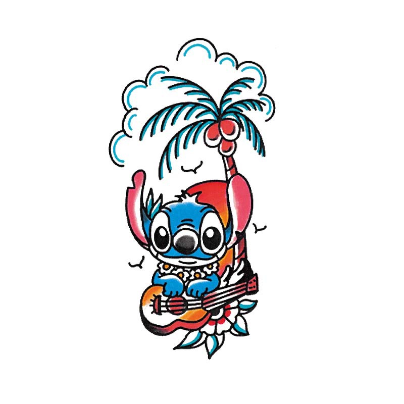 Picture of Diablo Tattoo Sticker Women's Waterproof Lasting European and American Violence Lori ins Cute Cartoon Flower Arm Non-Reflective Anti-Han