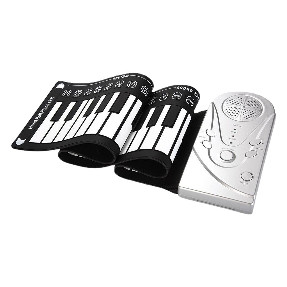 Cross-border 49 key accordion with horn silicone portable children beginner folding electronic organ manufacturers wholesale