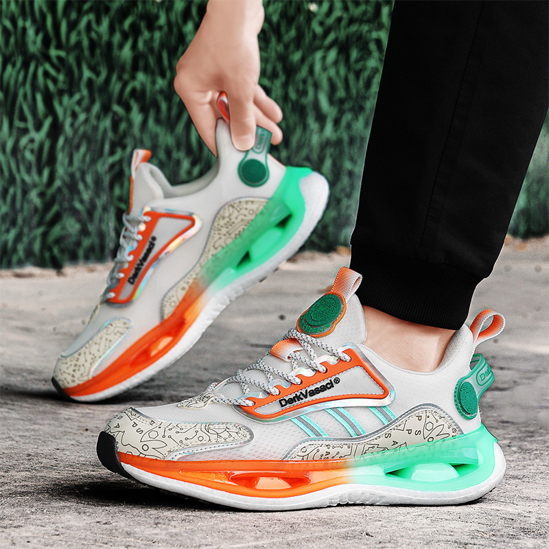 Summer New Fashion All-match Popcorn Couple's Sports Trendy Shoes Running Shoes Breathable Dung Cool Casual Shoes