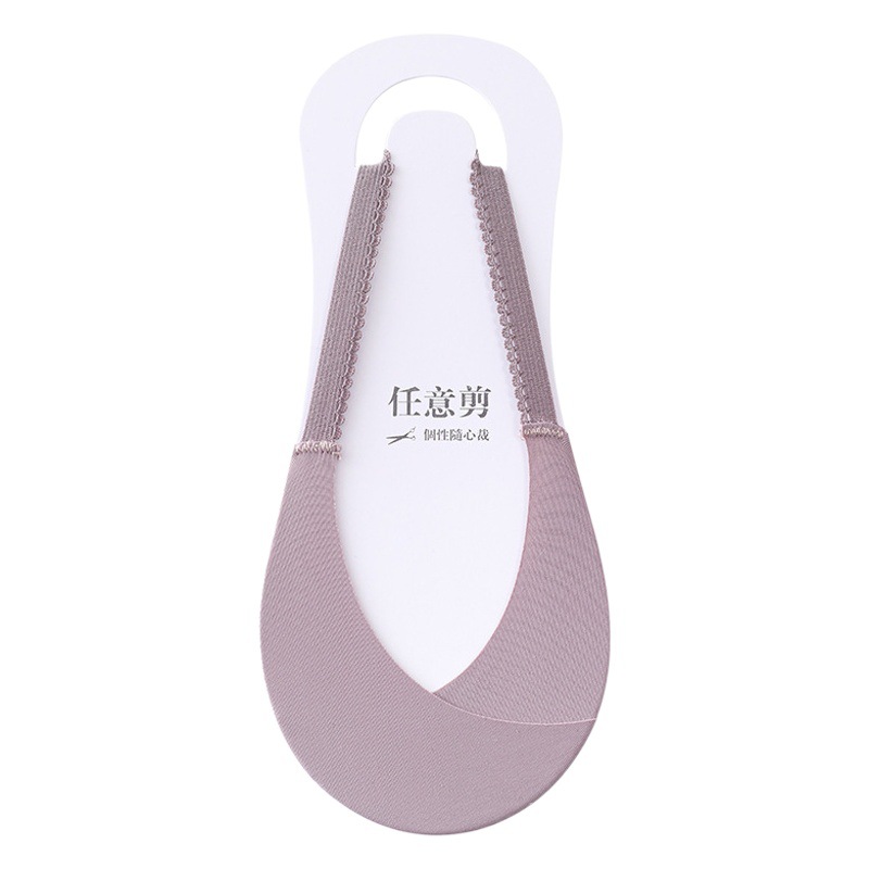 Summer new Ice Silk intersection sling socks female invisible thin front Palm socks silicone non-slip boat Socks female wholesale