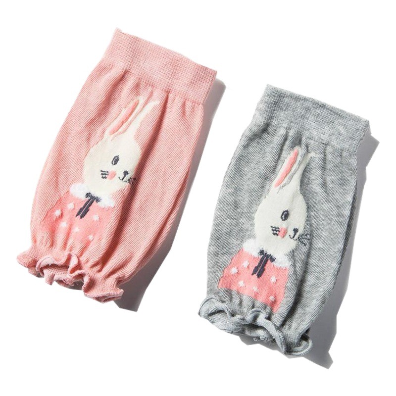 Summer cartoon children's knee pads elbow pads anti-fall sports dancing combed cotton leg pads socks ultra-thin air-conditioned room warm