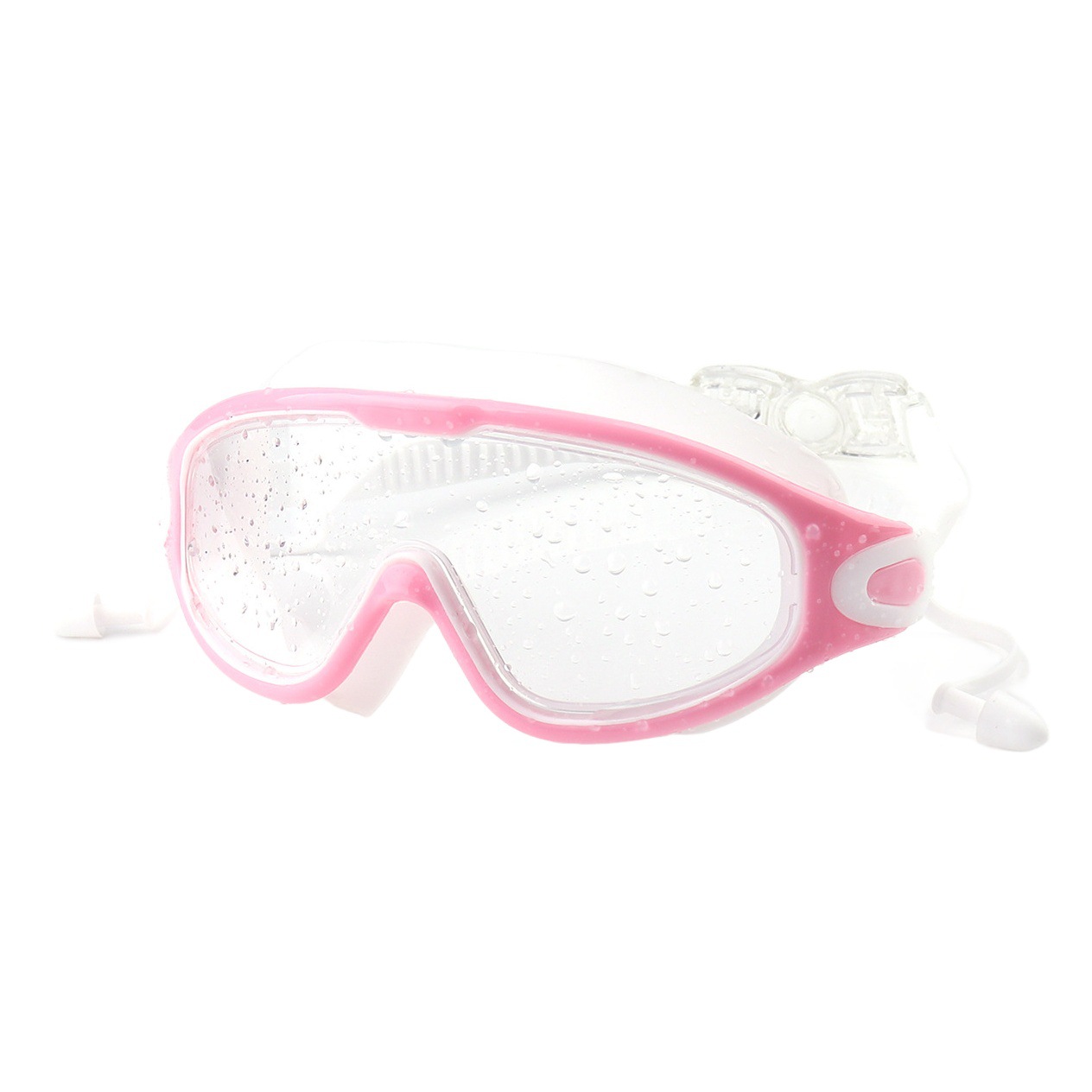 Swimming goggles adult HD waterproof anti-fog electroplating swimming goggles plain large frame swimming glasses swimming cap swimming equipment