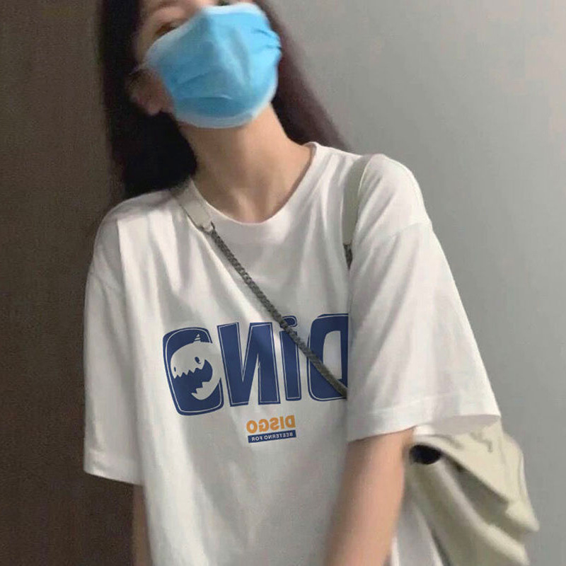 European and American Retro Short-sleeved T-shirt Women's Summer 2021 Loose Korean Style ins Fashionable Harajuku Style hiphop Internet Celebrity Fried Street Top