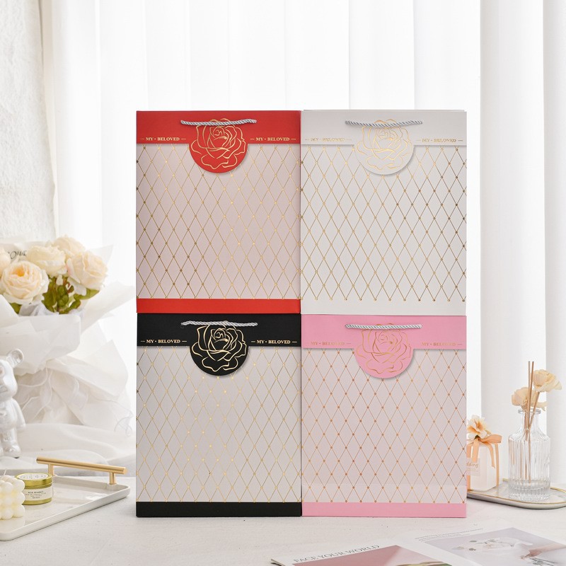 plaid gilding gift bag business gift tote bag plus size fashion gift bag holiday gift bag
