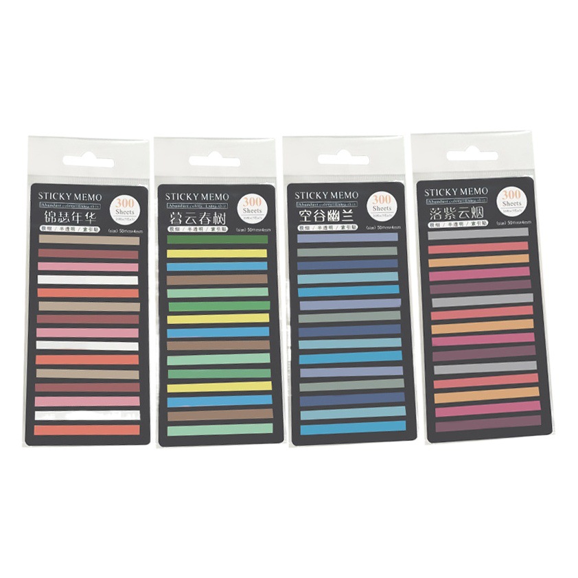Very fine fluorescent paste color classification mark key translucent index paste waterproof PET300 wholesale