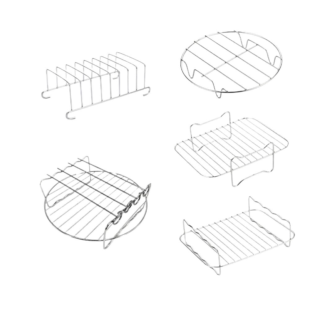 Picture of Air fryer barbecue rack 304 stainless steel vertical kebab rack dehydrating rack barbecue stand toast bread rack