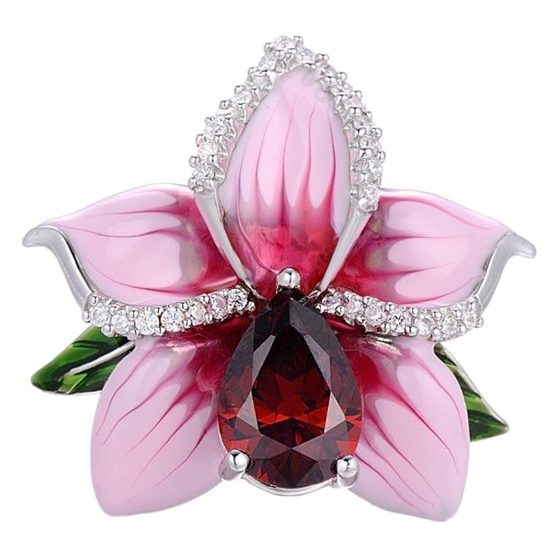 Wecheng Rose Ring Ladies European and American Fashion Jewelry European and American Cross-border Exclusive for Hand Ornaments Spot Supply