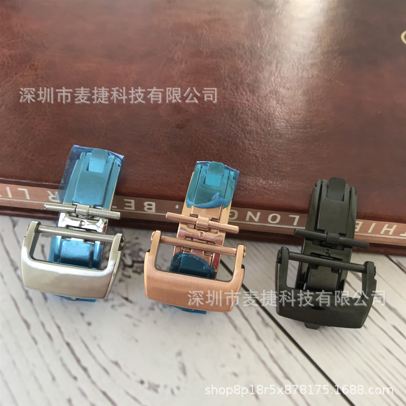 Watch buckle substitute Richard Miller folding buckle rubber leather strap butterfly buckle watch accessories 20mm