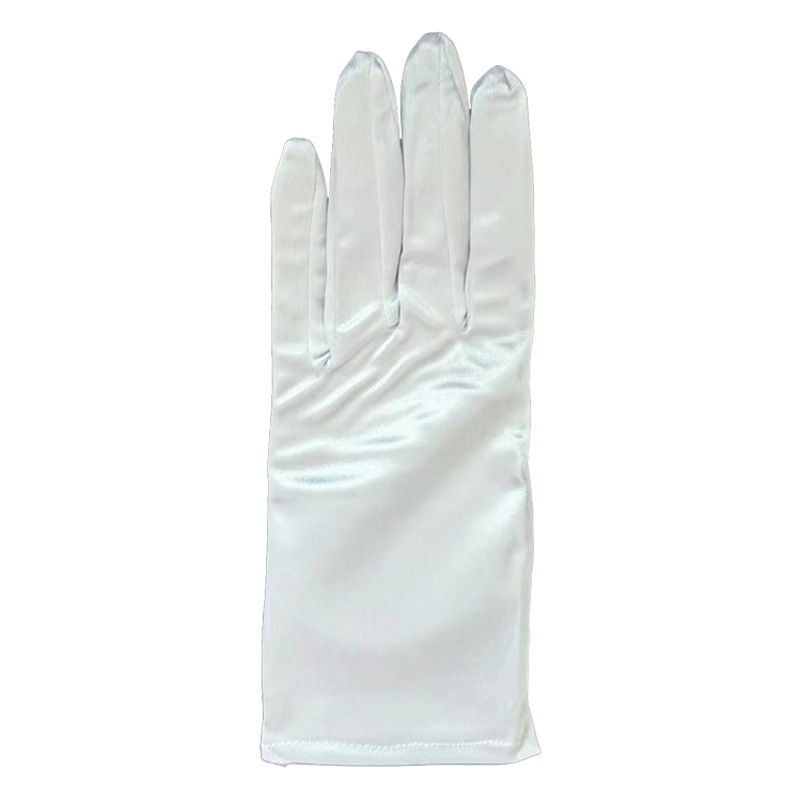 French satin wedding gloves white retro long bridal wedding dinner dress photo photo etiquette gloves