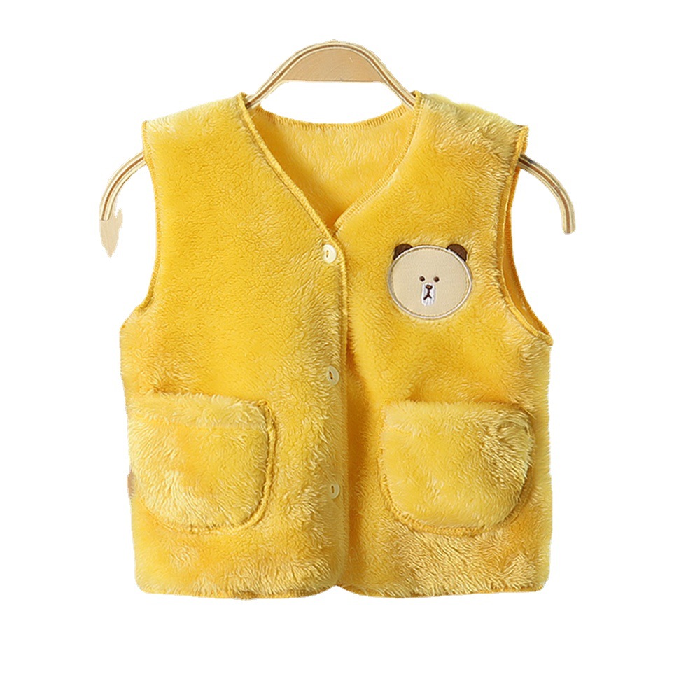 Picture of New children's plush vest autumn and winter thick baby cardigan boys and girls warm clothes children's clothing wholesale