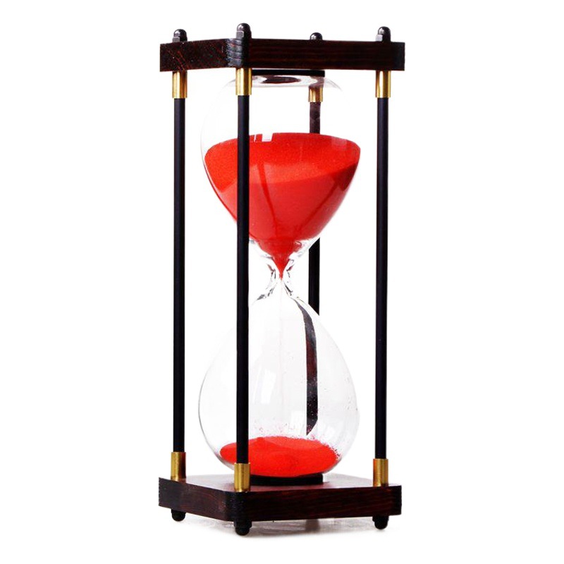 Creative iron column retro hourglass 15/30/45/60 minutes glass hourglass timer birthday gift
