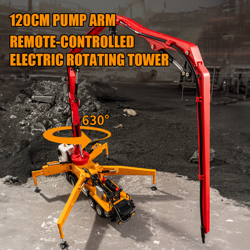 New large 11-channel remote control alloy concrete cement pump truck city transportation construction machinery simulation engineering