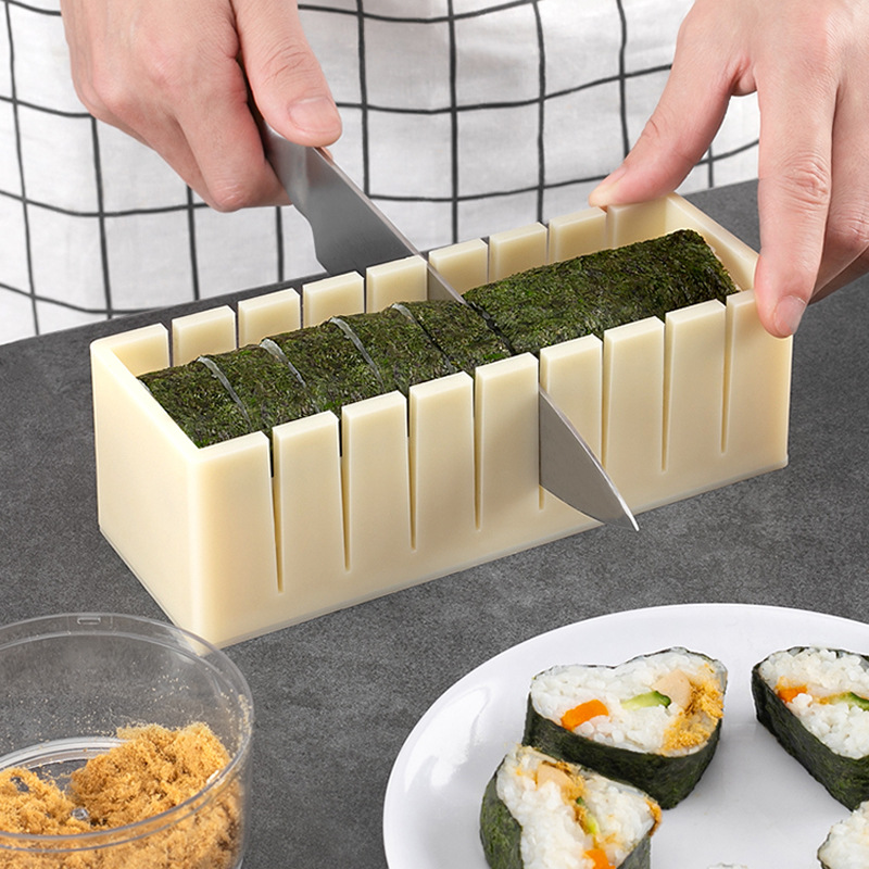 Picture of Sushi mold tools 3 pieces of suit seaweed laver wrapped rice grinding tool rice ball rolled rice material wrapped horizontal round sushi
