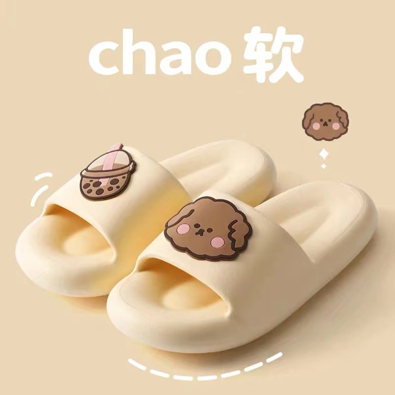 Slip-on Slippers Women's Summer Outer Wear 2025 New Non-Slip Indoor Home Cute Sandals for Men's Summer