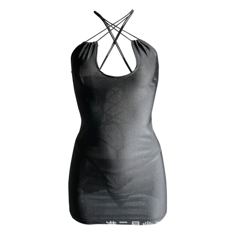 Lin Lin Ting Sexy Lingerie Women's Uniform Nightgown Temptation Hot Bra Passionate Bed No Need to Take Off Crotch 2060