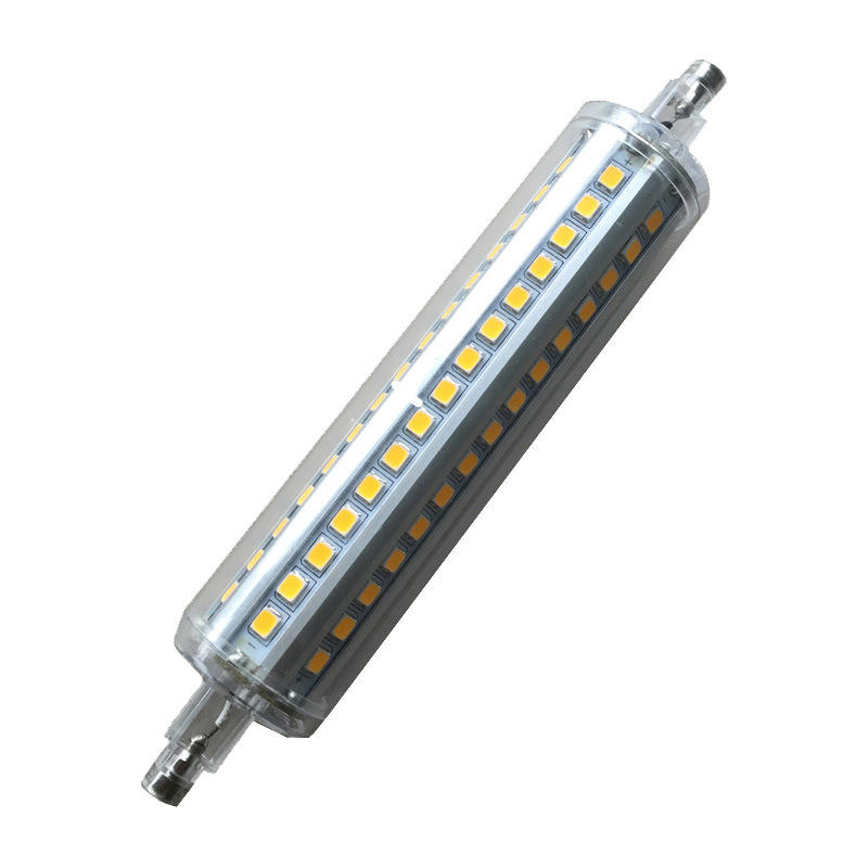 Dimmable r7s horizontal plug light led 22*135mm transparent cover 12W 360 ° r7s led no dark area