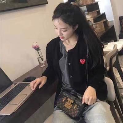Japanese Style Trendy Brand Cardigan Outwear for Women Autumn and Winter 2025 New Loose Long-Sleeved Knitted Peach Heart Knitwear