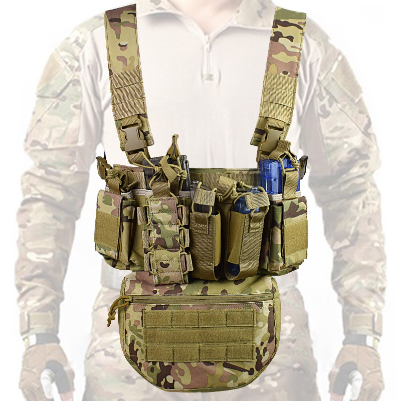 Cross-Border Amazon Military Fan Outdoor D3 Tactical Chest-Mounted Multi-Functional Vest Mc Lightweight Bellyband Vest Suit