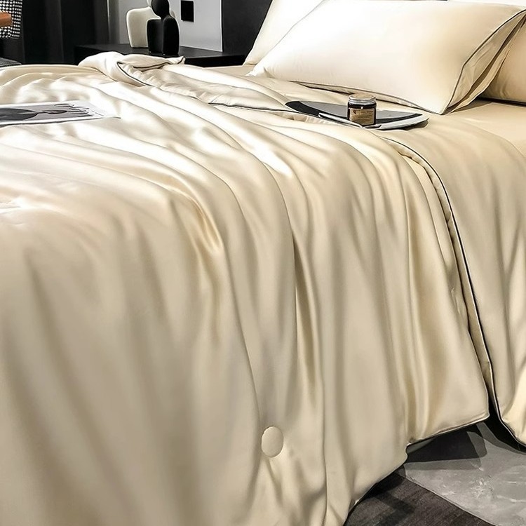 Picture of Lyocell Tencel Summer Quilt Summer Cooling Quilt Summer Cooling Ice Silk Air Conditioning Quilt Four-Piece Set Single Thin Quilt Machine Washable