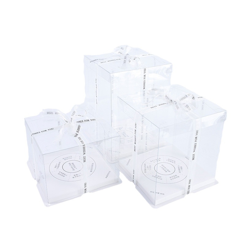 Picture of Transparent cover game bottom cake box holiday birthday home cake box baking tiramisu packaging box