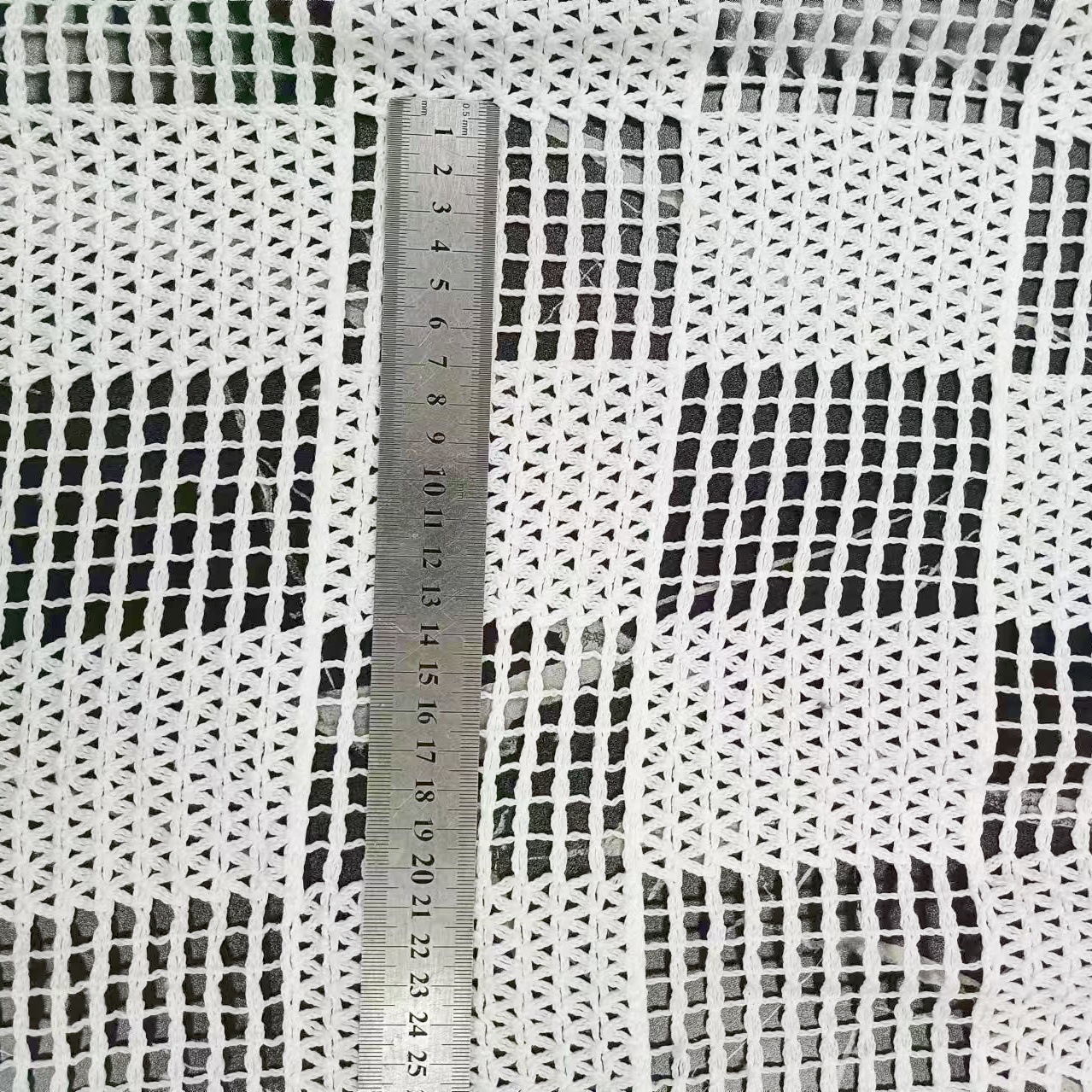 Picture of Polyester three-dimensional hollow fabric large square water-soluble white embroidered imitation hand hook lace handmade DIY accessories lace