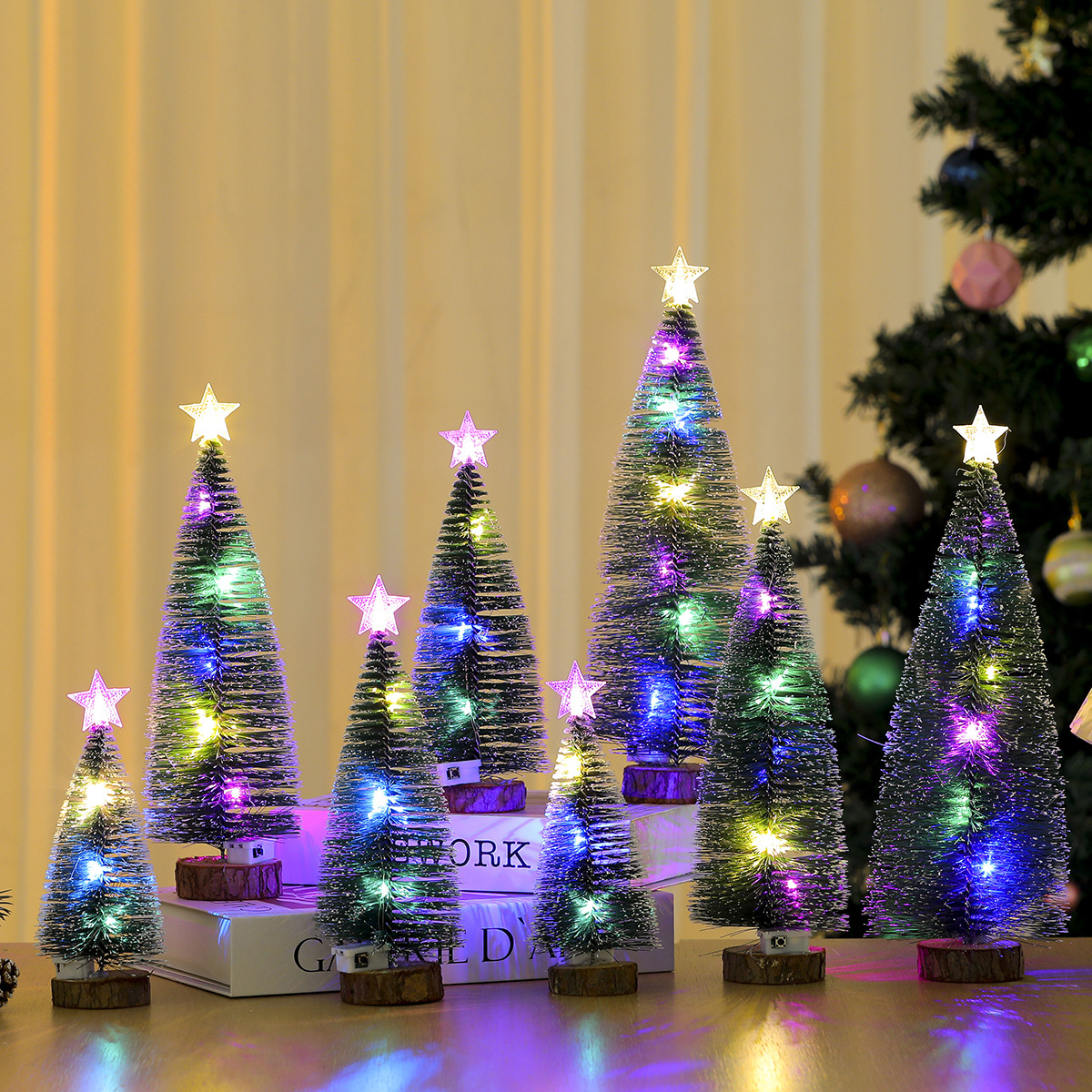 Picture of Mini Christmas tree Christmas Cedar desktop white pine needle tree window decoration Christmas gift Christmas decorations