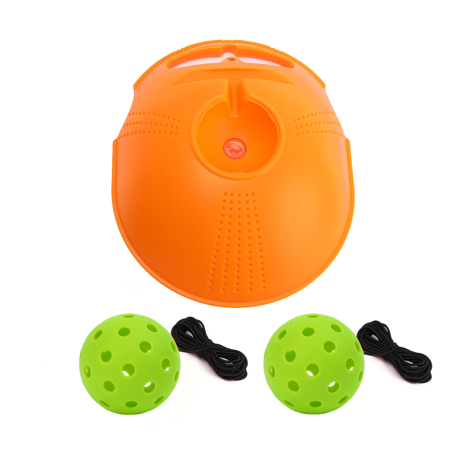 Picture of Pick ball trainer training base 40 holes high elastic plastic hole ball beginners practice Pickleball
