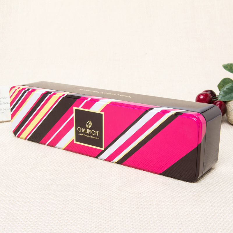 Dongguan Manufacturer Produces Metal Tinplate Rectangular Macaron Candy Chocolate Mid-Autumn Moon Cake Packaging Tin Cans