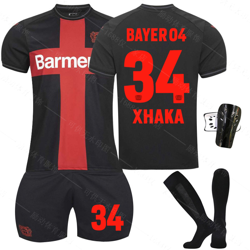 Picture of 2324 Bundesliga Bayer Leverkusen Home Football Uniform No.10 Wertz 30 Flinpeng 34 Zaka Champion Uniform Jersey