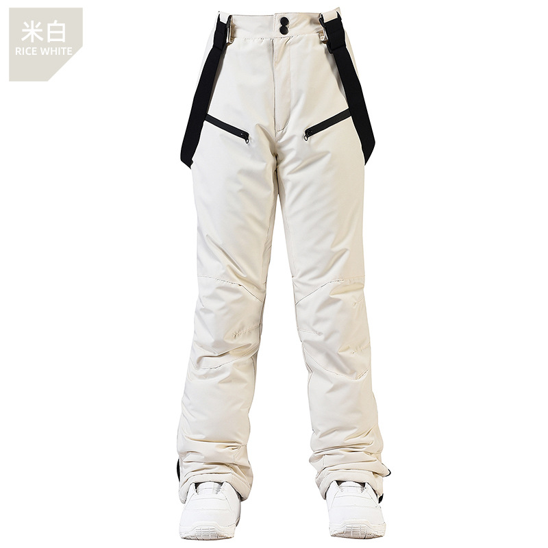 Picture of New Ski Pants Men's and Women's Strap Ski Pants Winter Windproof Waterproof Warm Thickened Snowboard Double Ski Pants