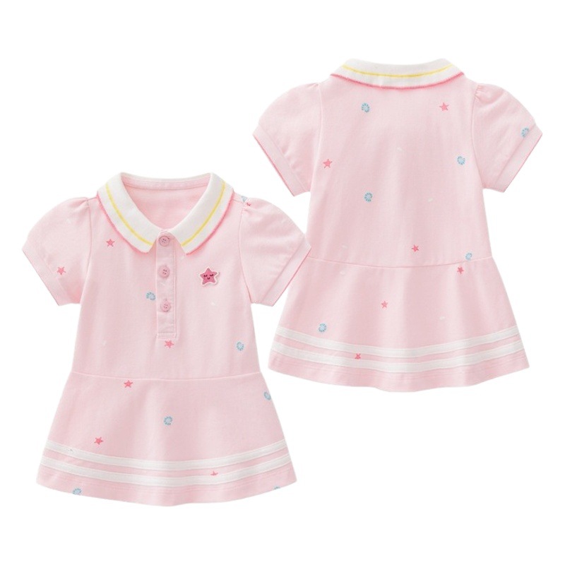 Girl's dress Summer 2025 New Style Children's Princess Dress Baby Girl's Polo Dress Summer Children's Skirt