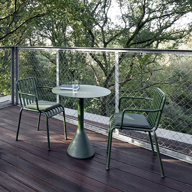 Modern Iron Outdoor Household Metal Table and Chair Balcony Combination Milk Tea Shop Outdoor Seat Dining Chair Simple Negotiation Chair
