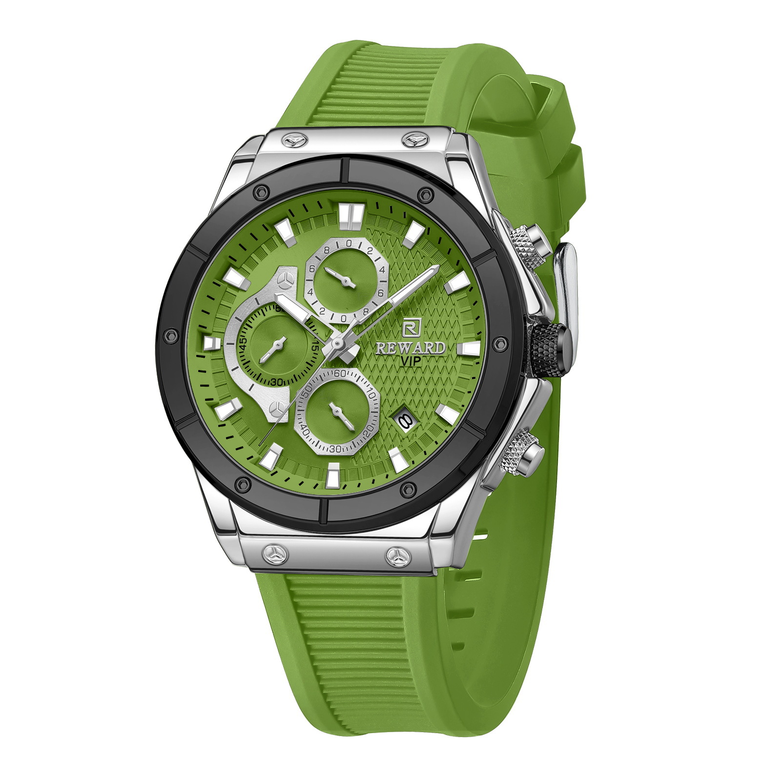 Reward skin-friendly silicone tape multi-functional men's sports watch cross-border supply multi-functional fashion men's watch pin