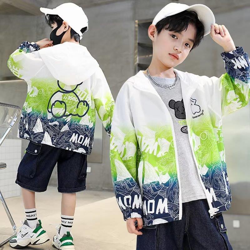 Picture of Children's Wear Boy's Summer Sun Protection Coat 2024 New Children's Summer Sun Protection Coat Thin Mid-Big Children's Summer Fashionable