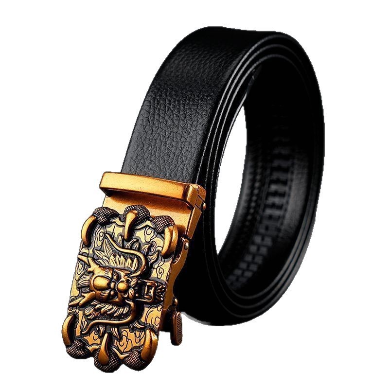 Men's Retro Claw Dragon Alloy Automatic Buckle Belt Belt Casual Business Men's Automatic Buckle Belt
