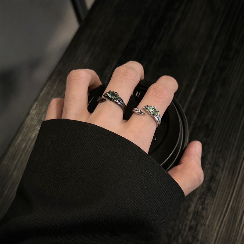 Original Cat's Eye Ring for Men and Women Niche Design Neutral Style Ring Light Luxury Couple's High Sense Open Ring