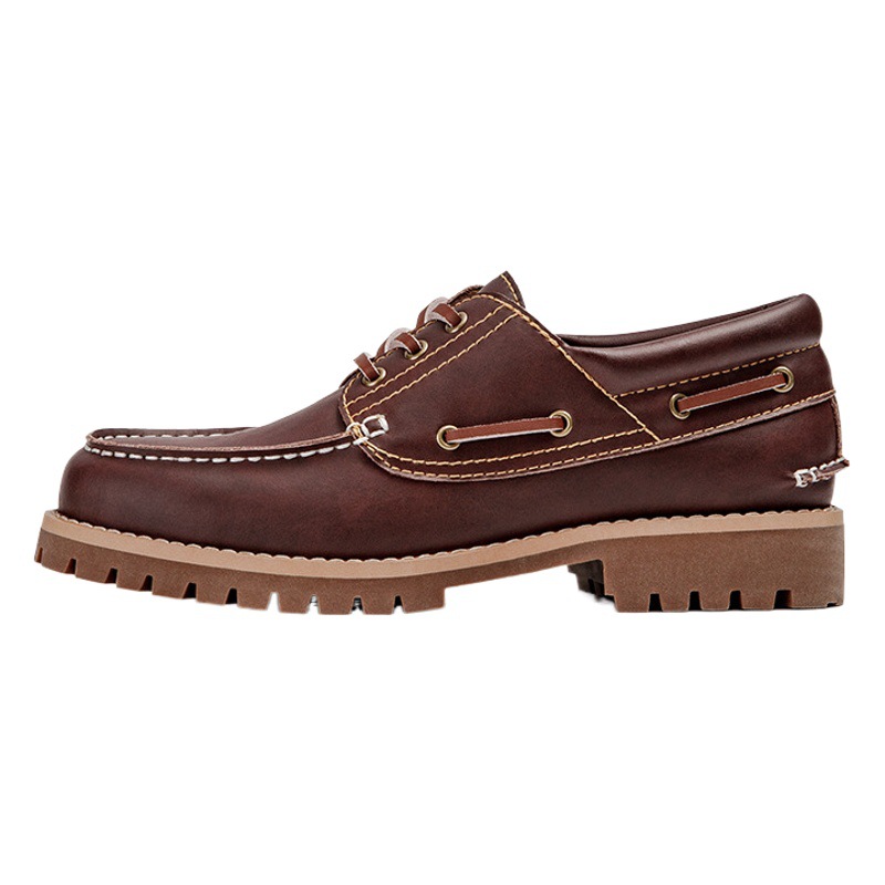 Madden Men's Shoes, Retro Three-Eyed Sailing Shoes, Low-Top British Style Work Shoes, Trendy Casual Shoes