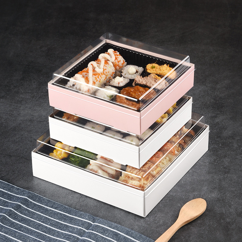 Hand-Painted Cake Box Gift Box Light Food Lunch Box Commercial Japanese Sashimi Takeaway Sushi Packaging Box Small Box