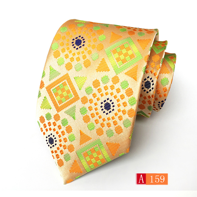 Picture of Source manufacturers polyester jacquard material men's tie big flower spike fashion tie in stock wholesale